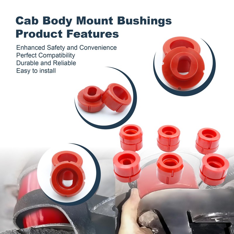 ASTROSYNC Body Mount Bushing Kit- Red Fit for Chevy C10
