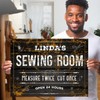Custom Sewing Sign, Custom Name for Sewing Room Wall Art