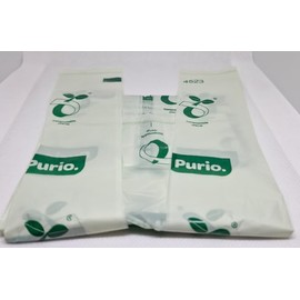 Purio Compostable Caddy Liners - 2 rolls of 20 bags. 15 litre capacity per bag