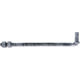 J-Bolt Hinge - 12" Post Hinge with 5/8" Male Pin - Includes Nuts and Fence Bolt