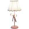 LTTKLMP Nordic White Pink Table Lamp for Girl's Bedroom Single