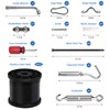 Toyeah 1/16" Wire Rope Kit with 300FT Vinyl Coated 304
