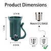 Encoidoz 100PCS C7 E12 Replacement Bulb Sockets, C7 Green Socket