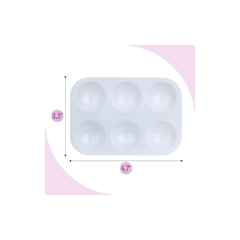 Mr. Pen- Plastic Paint Palette, 30 Pack, 6 Wells, White