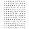 LANODO 7 Pieces Nail Stickers Alphabet 3D English (7 Colors)