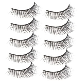 VICASKY 5pairs Rhinestone-embellished Natural Look Fake Eyelashes for Women for Parties Cosplay and Stage Performance Easy Application and Comfortable Wear