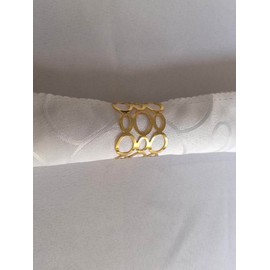 Napkin Rings, Table Decor Napkin Ring,Carved Bands Design, 12Pcs Round Hollow Napkin Rings, Dinner Party, Christmas Dinner, Dinner Decor, Dinning Table Decor, Napkin Rings (GOLD-123)