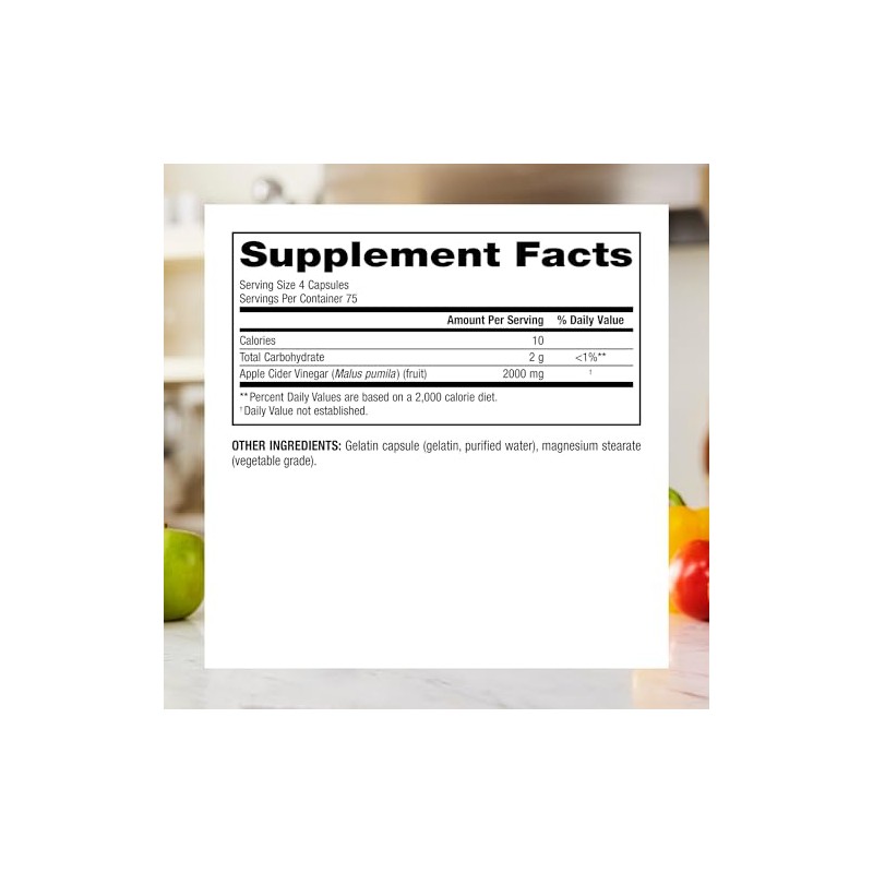 Webber Naturals Vinagre de Sidra de Manzana 2000 Mg con