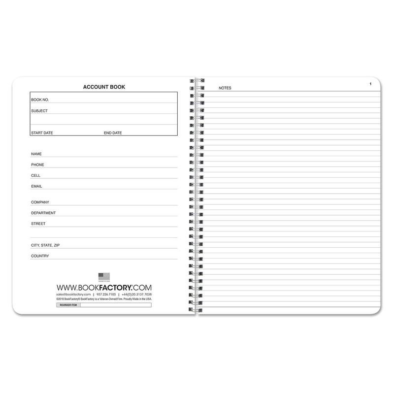 BookFactory 8 Column Account Book/Ledger Book/Accounting Ledger/Notebook (8 Columnar Book