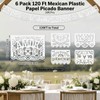 Fullhawl 6 Pack 120 ft White Cielito Lindo Party Decoration