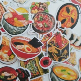 Unbranded 32 PCS Cute Food Stickers Kawaii Cute Stickers Scrapbooking Diary Stickers
