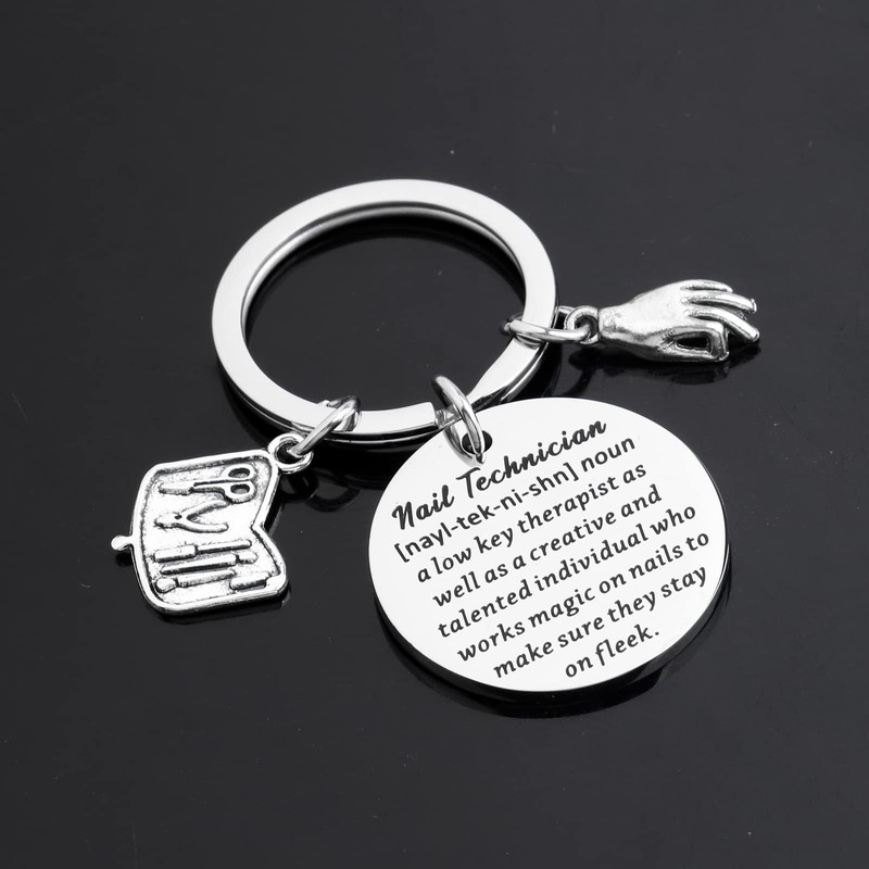 Nail Technician Gift Manicurist Gift Nail Tech Keychain Nail Artist