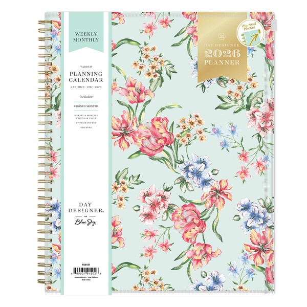Blue Sky Day Designer 2026 Weekly and Monthly Planner Calendar,