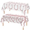 Thanksgiving Fall Disposable Tablecloth, 2 Pack Rectangle Fall Pumpkin Tablecloth