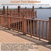 4 Pack Deck Post Skirt Trim 4X4IN Black, Aluminum Porch
