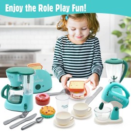 No Brand Pretend Play Kitchen Appliances Toy Set, Kids Kitchen Accessories Set - Coffee