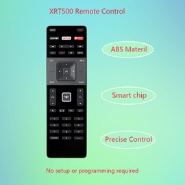 GHUST XRT500 Replacement Keyboard Remote Control for VIZIO Smart TV M43-C1 M49-C1 M50-C1 M55-C2 M60-C3 M65-C1 M70-C3 M75-C1 M80-C3 M322I-B1 M422i-B1 M492i-B2 M502i-B1 M552i-B2 M602i-B3 M652i-B2