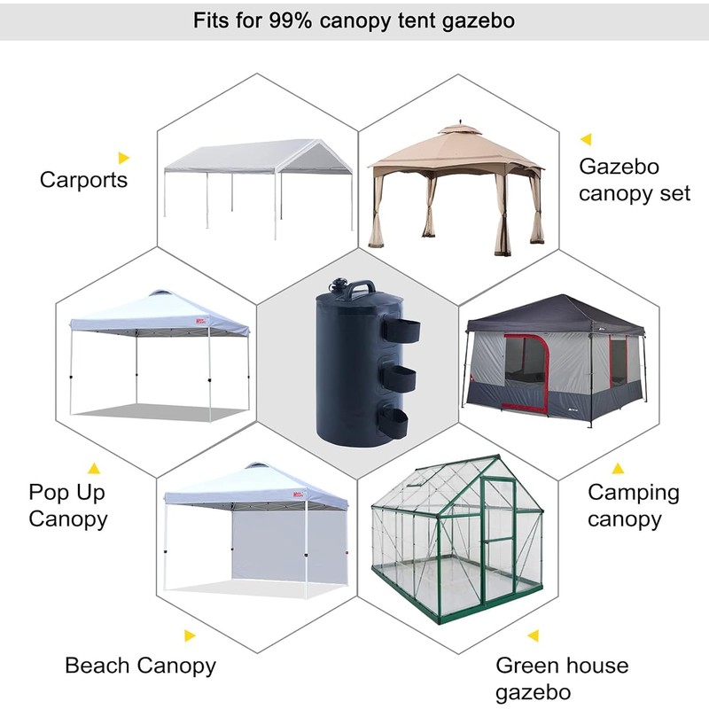 MASTERCANOPY Canopy Heavy Duty 88LBS Weight Water Bag, Set of
