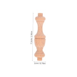 Gatuida 6Pcs Decorative Balusters with Unique Gourd Design Unpainted Solid Wood Mini Roman Pillars for Versatile Home Cabinet and DIY Decor Projects