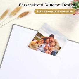 Mublalbum 12x12 Inch DIY Scrapbook Photo Album with 20 Plastic Sleeves 40 Pages Linen Cover 3 Ring Folder Binder for Wedding Baby Family and DIY Projects (Green)