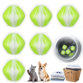 Pet Hair Remover Washing Machine, Reusable Lint Balls Washing Machine, Hair Catcher Washing Machine, Washing Balls Against Animal Hair, Lint Catcher Washing Machine for Clothes and Bedding (Green)