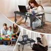 Lap Desk for Bed Adjustable Height, Foldable Bed Table with