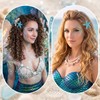 4pcs Mermaid Hair Accessories Starfish Hair Clips, Blue, Starfish