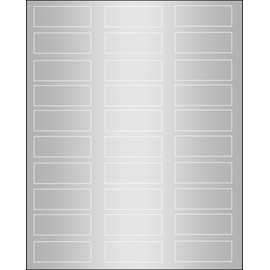 3/4 x 2 1/4 Silver Foil Labels for Laser Printers - 10 Sheets / 300 Labels by "Desktop Publishing Supplies, Inc."