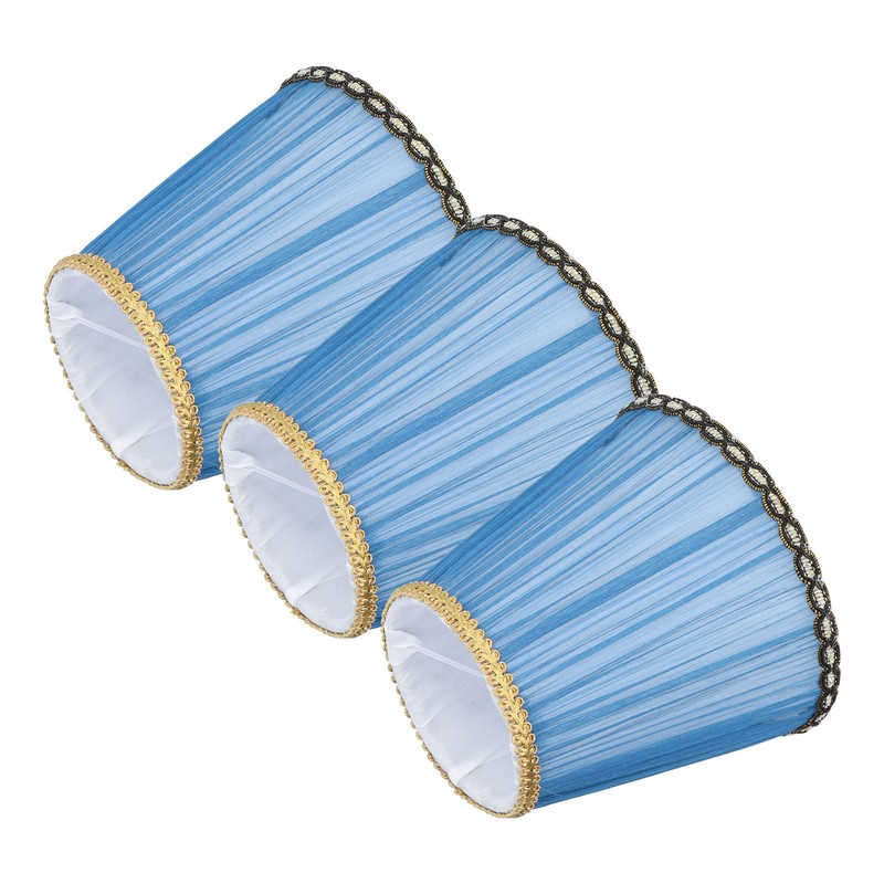 3PCS Cloth Lamp Shade E14 ClipOn Lampshade for Candle Chandelier