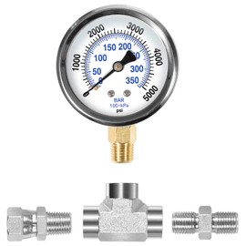 Pressure Gauge Assembly for Airless Sprayers 340 400 440 450 540 640 740 840 Replaces for Titan 730-397/730397/ 508239, 1/4”NPT Threads