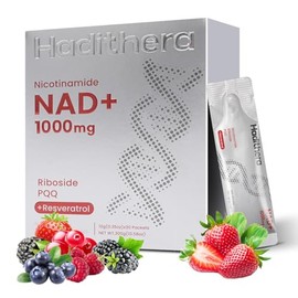 Suplemento de NAD 1000 mg, mezcla sinérgica con nicotinamida ribósido, PQQ y resveratrol suplemento antienvejecimiento premium para energía celular y 