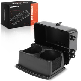 A-Premium Rear Seat Cup Holder Insert Center Console Compatible with Ford Explorer 2011-2019, Rear Passenger, Black, Replace# BB5Z7813562BA, BB5Z-7813562-BA