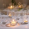 DEVI 24pcs Glass Votive Candle Holders, Clear Glass Candle Holder