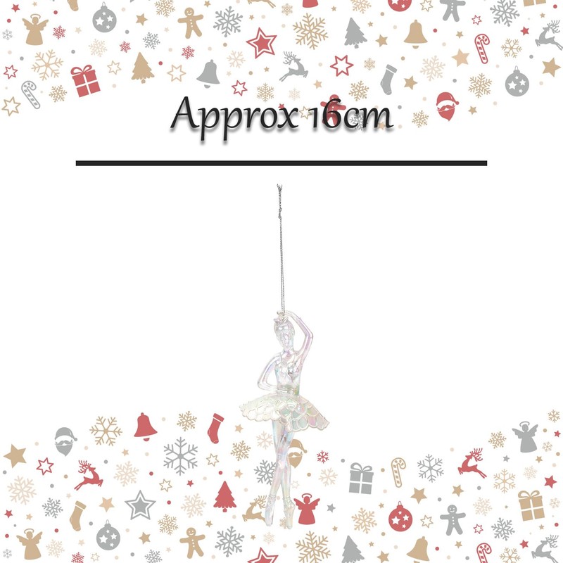 VFM e-Store - Christmas Tree Decoration Iridescent Acrylic Ballerina X