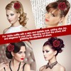 Sibba 4 Pieces Flower Hair Clips Corsage Rose Pin Brooch