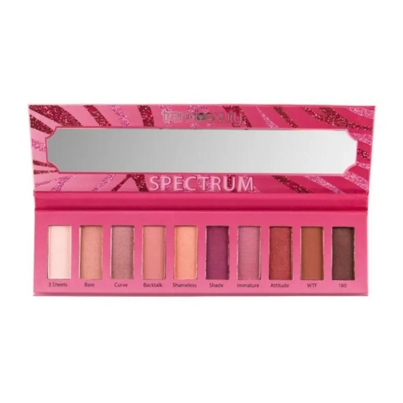 Paleta 10 Sombras Alta Pigmentacion Brillo Mate Trendbeauty