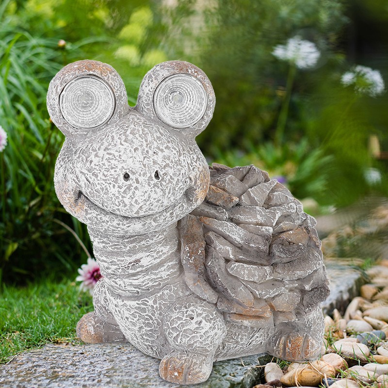 Outdoor Solar Powered Figurine Decorative Light Resin Tortoise Ornament for
