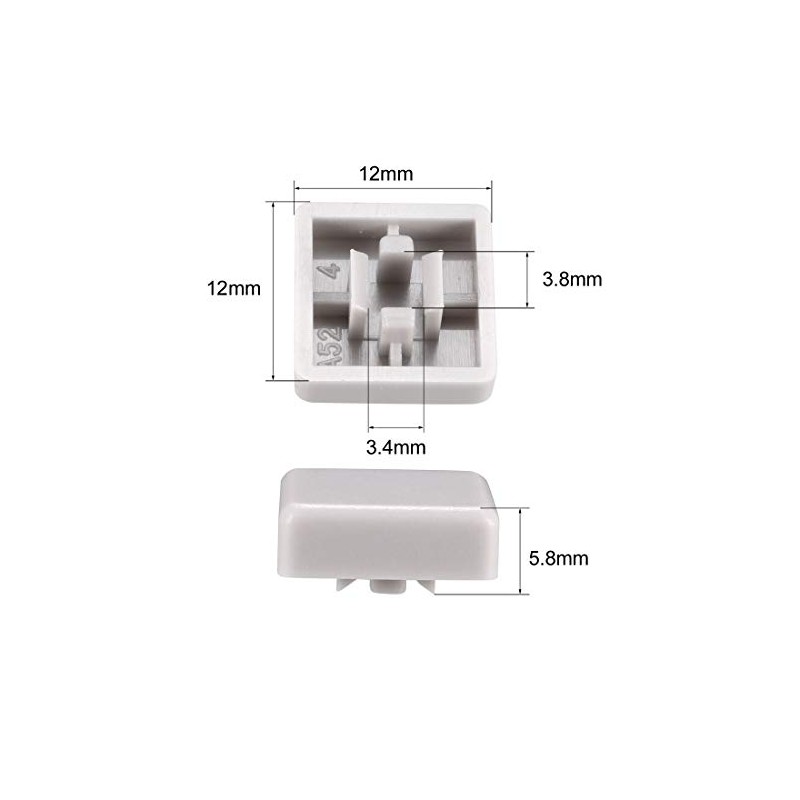 uxcell 20pcs Tactile Push Button Switch Caps 12x12mm for 12x12x7.3mm