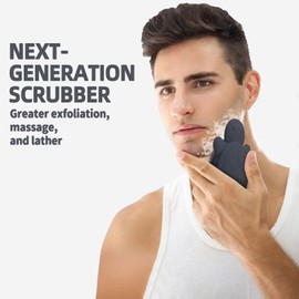 JSYUTYUZ Soft Silicone Body Shower Brush Body Washer for Both Men and Women, Easy to Clean Silicone Exfoliating Face Brush Body Brush(Grey)