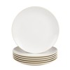 Two Tone Coupe 10.5” Dinner Plate Set Of 6, Tan/White