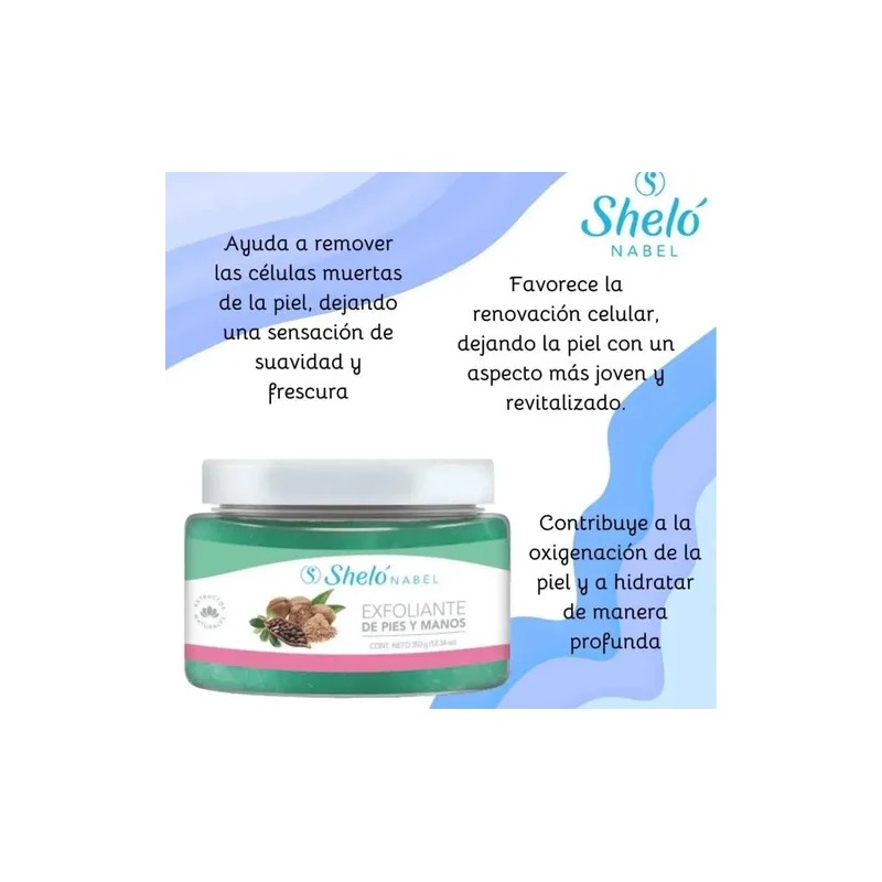 Kit Exfoliante De Pies Y Manos Shelo Nabel 3 Pzas.