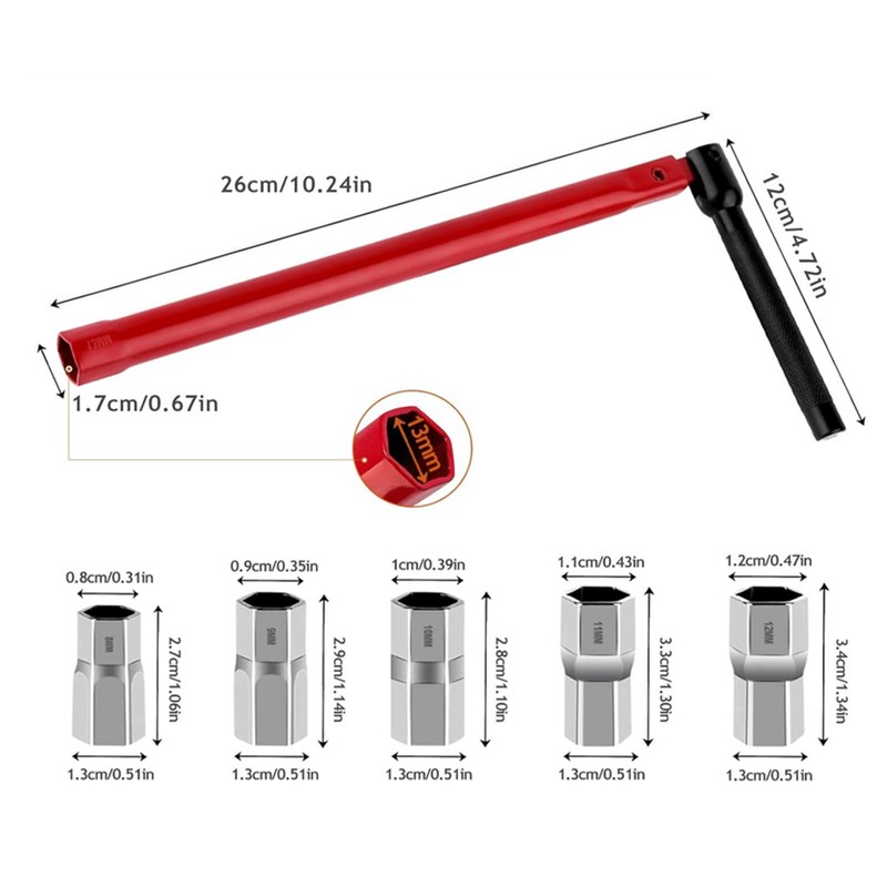 BDHI 8-13mm Faucet Bathroom Back Nut Kit with 5 Changeable