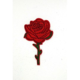 Rose Flower Garden Red Rose Love Embroidered Iron On Applique Patch 204