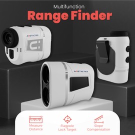 AceTactics Rangefinder for Golf & Hunting- Range Finder 1200 Yard Distance Measuring- Range Finders with Magnet Stripe- Golf Rangefinder with Slope- 7X Magnification