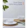LaGlint 20 OZ White Opal Glass Cereal Bowl Set of