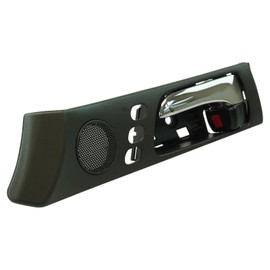 TRQ Front Left Interior Door Handle Chrome & Black Drivers Side Compatible with 2002-2003 Lexus ES300 2004-2006 ES330
