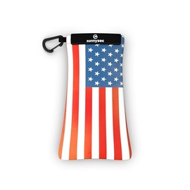 Sunnysoc Sunglasses Bag with Cleaning Cloth and Carabiner (yankee, One Size)