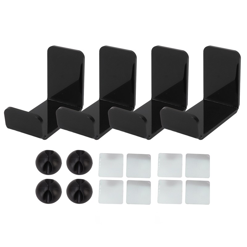 4pcs Headphone Hook Multipurpose Elegant Space Saving Wall Mounted Headphone