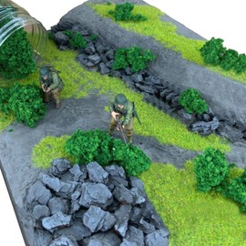 Woohome 3 Color Tree Powder for DIY Model Trees Basing Material Kit, Tree Powder Model for DIY Miniature Model Shrub Bushy Tuft, Building Model Railway Fairy Garden Diorama Scenery