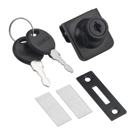 XINMEIWEN 4Pack Zinc Alloy Double Glass Door Display Lock Cabinet Lock with 2 Alike Keys for 4.5-8mm 407 Glass Door (407, Black)